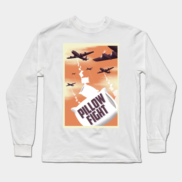 Pillow Fight Long Sleeve T-Shirt by TomMcWeeney